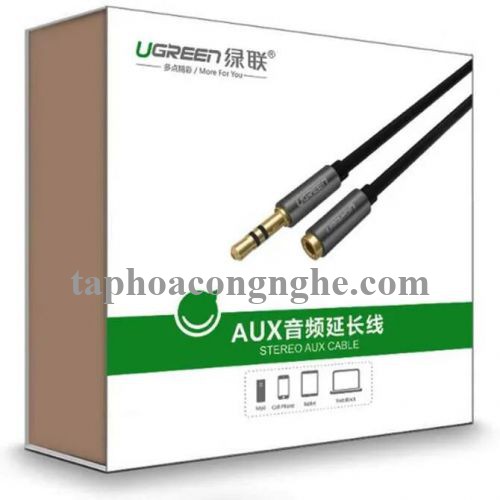 Ugreen 10779 0.5M màu Đen Cáp âm thanh 3.5mm nối dài AV118 30010779
